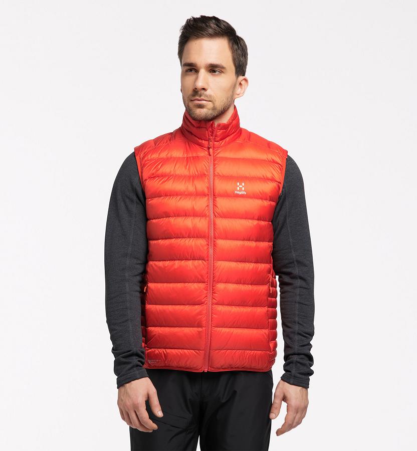 Haglöfs Roc Vest Red For Mens OETQP7452 Australia